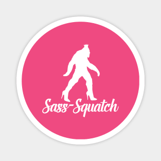 Sass Squatch white Magnet